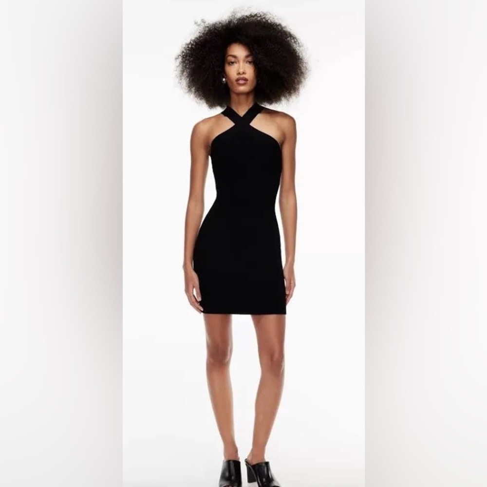 Aritzia Babaton Sculpt Knit Criss Cross Dress - Picture 12 of 12